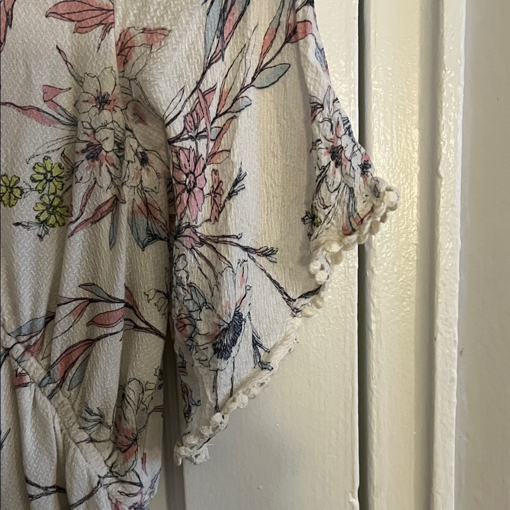 Lovestitch Cream and Pink Floral Maxi Dress - Maternity Dress - Picture 5 of 7